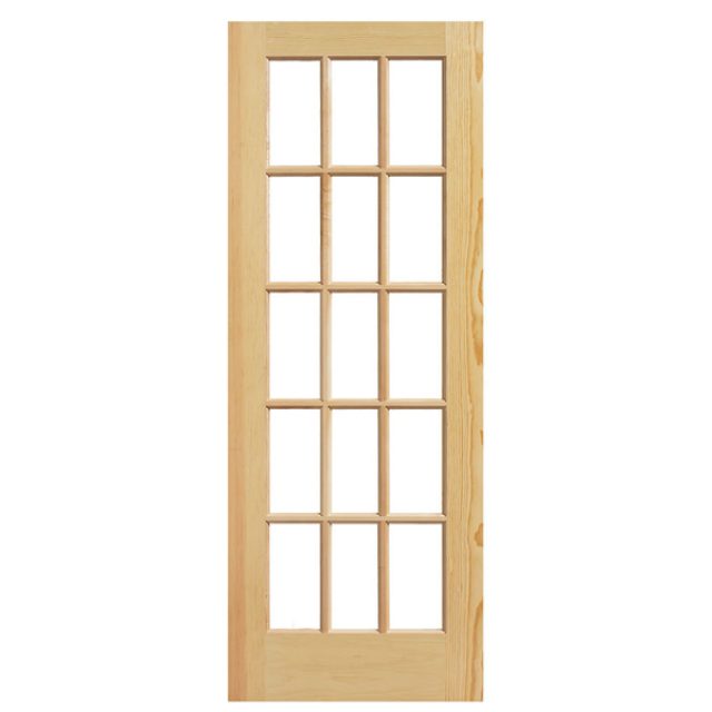 32 X 80 15 Lite Interior Pine Slab Door