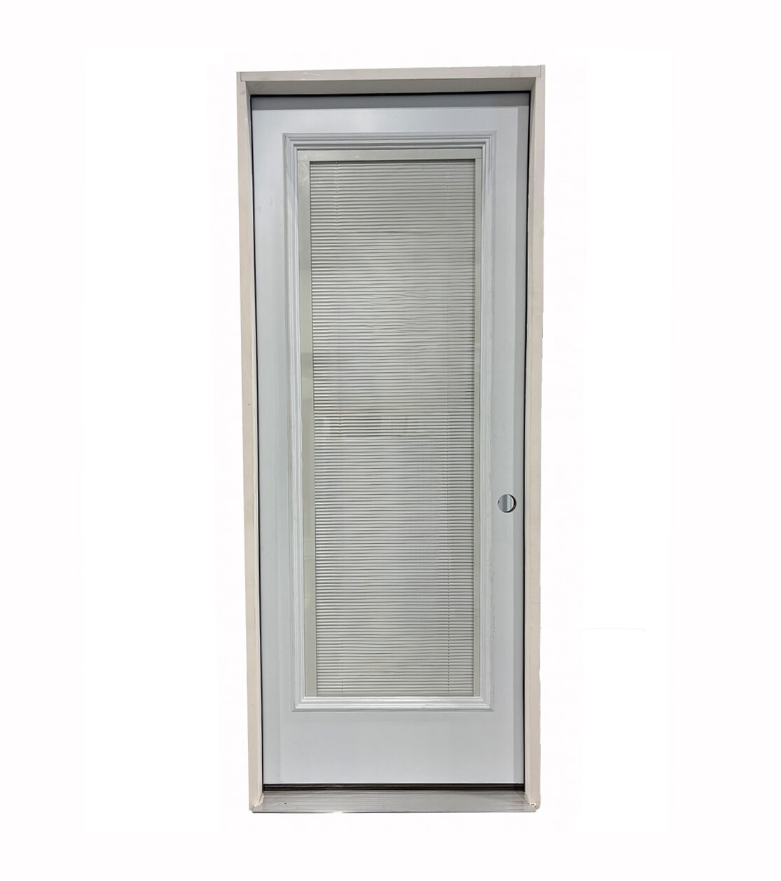 full lite mini blind door RH