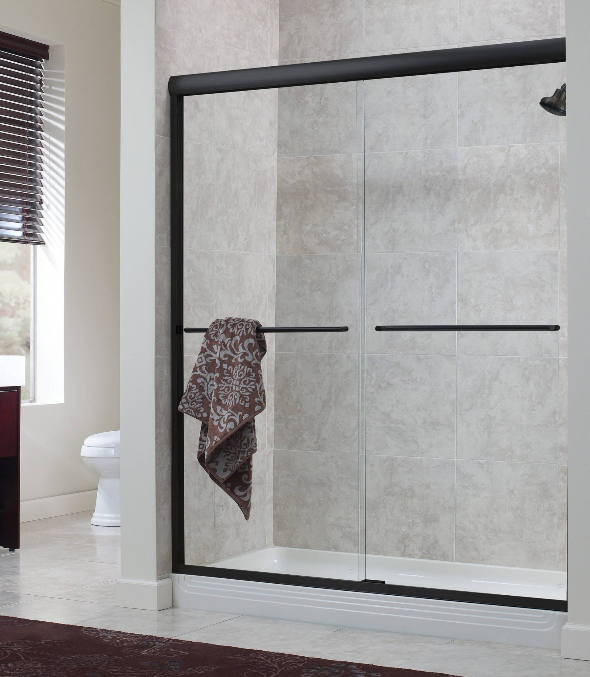 Foremost 60" Black Sliding Shower Door Heeby's Surplus Inc.