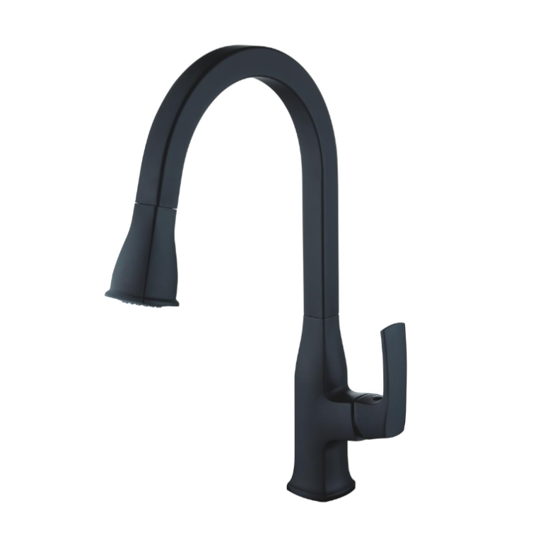 Freendo Cardania Single Handle Kitchen Faucet Matte Black Heebys Surplus Inc 6324